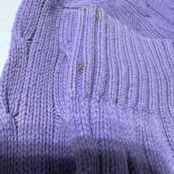 Ralph Lauren Raw Silk Sweater Men’s Large Purple 💜Play Condition💜 See Photos - Picture 3 of 15